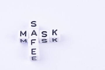 Letters with the word Mask Safe