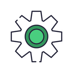 Gear of industry icon
