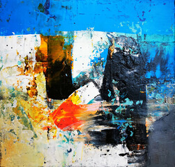 Contemporary abstract painting on canvas.