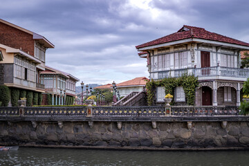 Beautifully reconstructed Filipino heritage and cultural houses that form part of Las Casas FIlipinas de Acuzar resort at Bagac, Bataan, Philippines.