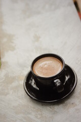 cup of coffee on table