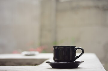 cup of coffee on a table
