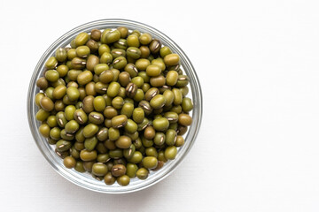 Uncooked Green Gram in a Bowl