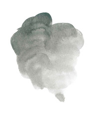Soft fluffy gray ink cloud