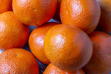 Ripe fresh tangerines close-up.