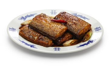 braised hairtail fish, chinese cuisine