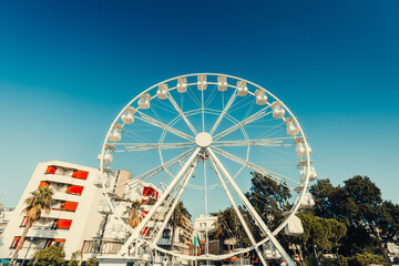 Ferris wheel in Reggio Calabria in summer
