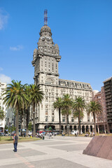 Plaza Independencia, Palacio Salvo, Montevideo, Uruguay, South America