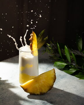 Refreshing Pina Colada Wih Splash Hard Light