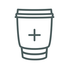 Coffee cup to go icon, Take away coffee cup icon.