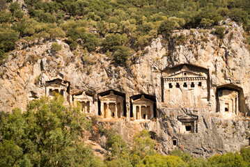 Fototapeta na wymiar Likijsky tombs on the river Daljan, Turkey