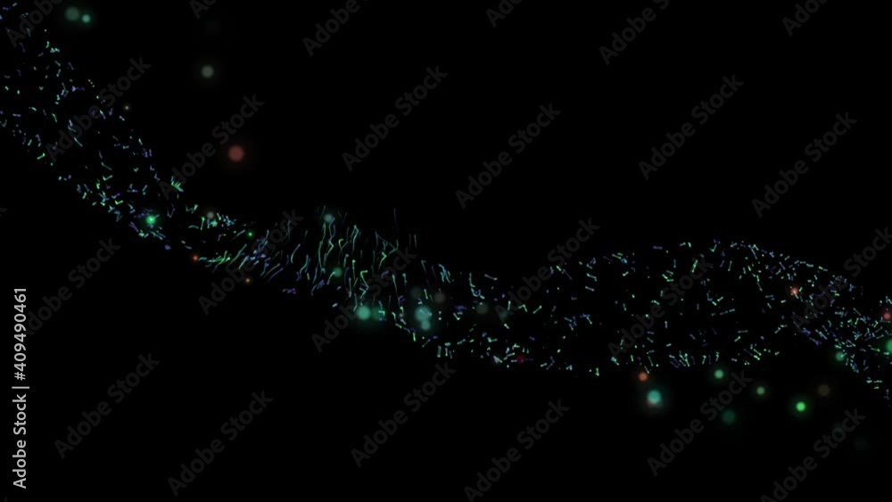 Poster isolated black background. close-up of particles of a passing comet. abstract trail from a burning f