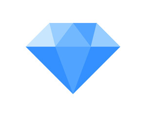 Diamond vector icon - diamond / crystal flat design illustration for web, app, software use