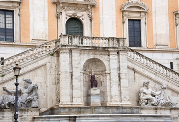 Obraz premium Stairs Palace Senators, Michelangelo. Rome.