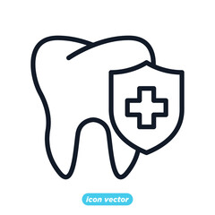 Health insurance coverage icon. tooth symbol vector illustration