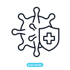 Obraz premium Health insurance coverage icon. virus symbol vector illustration