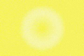 Yellow and white dotted halftone vector background. Subtle halftone digital texture. Faded dotted gradient