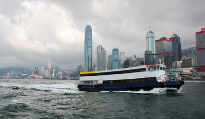 The passenger ship in Hong Kong