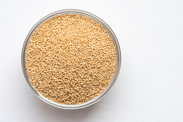 Uncooked Amaranth Grain in a Bowl