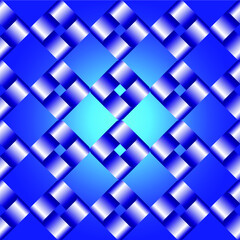 Abstract background with squares, geometric art on blue background, vector wallpaper banner design.