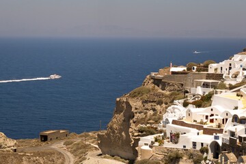 Fototapeta na wymiar View of Santorini's island