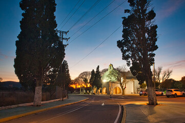 
landscape at sunset in Ermita S. Gregorio de Benicarl&oacute; on a winter afternoon