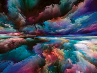 Obraz na płótnie Canvas Exploding Land and Sky
