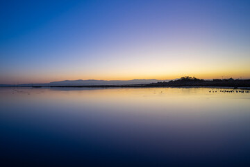 sunrise over the lake