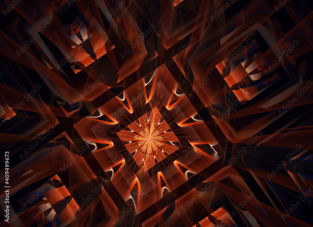 Poster technological textured background. 3d fractal graphics. science and technology concept.
