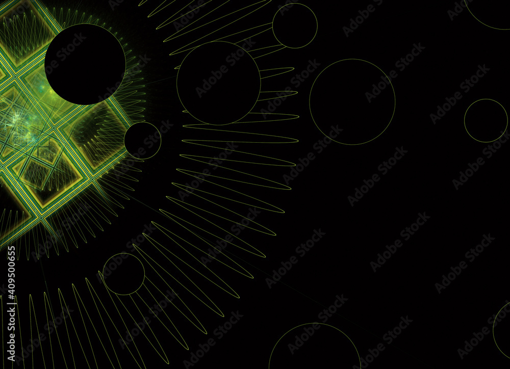 Aufkleber technological textured background. 3d fractal graphics. science and technology concept.