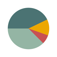 Pie chart template. Background for your documents, websites, reports, presentations and infographics. Vector