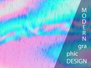 Fototapeta premium presentation holographic gradient vector template.