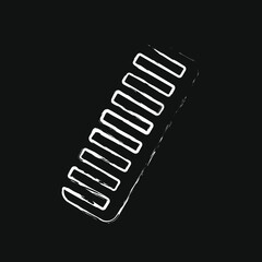 chalk icon, comb for hair care