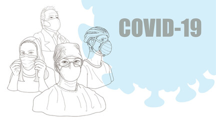 People around the world live a new normal life. People wear masks to prevent the spread of COVID-19 infection.