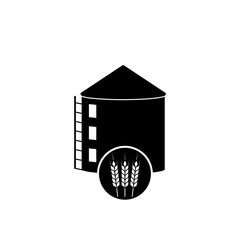 Wheat Silo icon isolated on white background © sljubisa