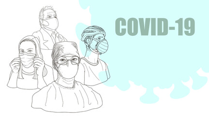 People around the world live a new normal life. People wear masks to prevent the spread of COVID-19 infection.