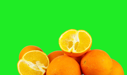 orange green background on wooden table