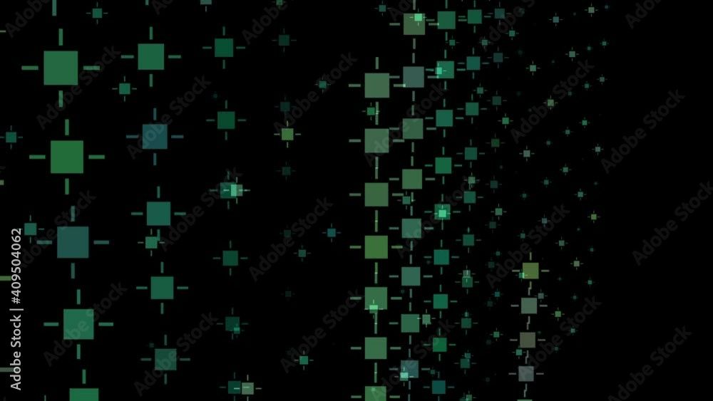 Aufkleber isolated black background. abstract wall of shimmering squares in endless space. close-up. backgroun