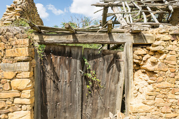 ruins of an abandoned antique house dated from 1841