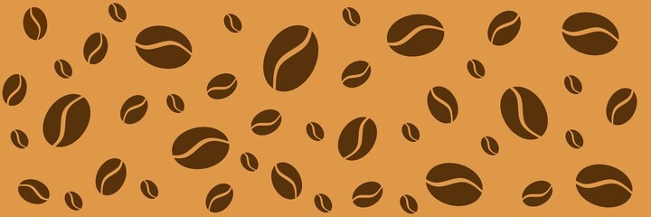 Abstract coffee beans banner, Coffee template.