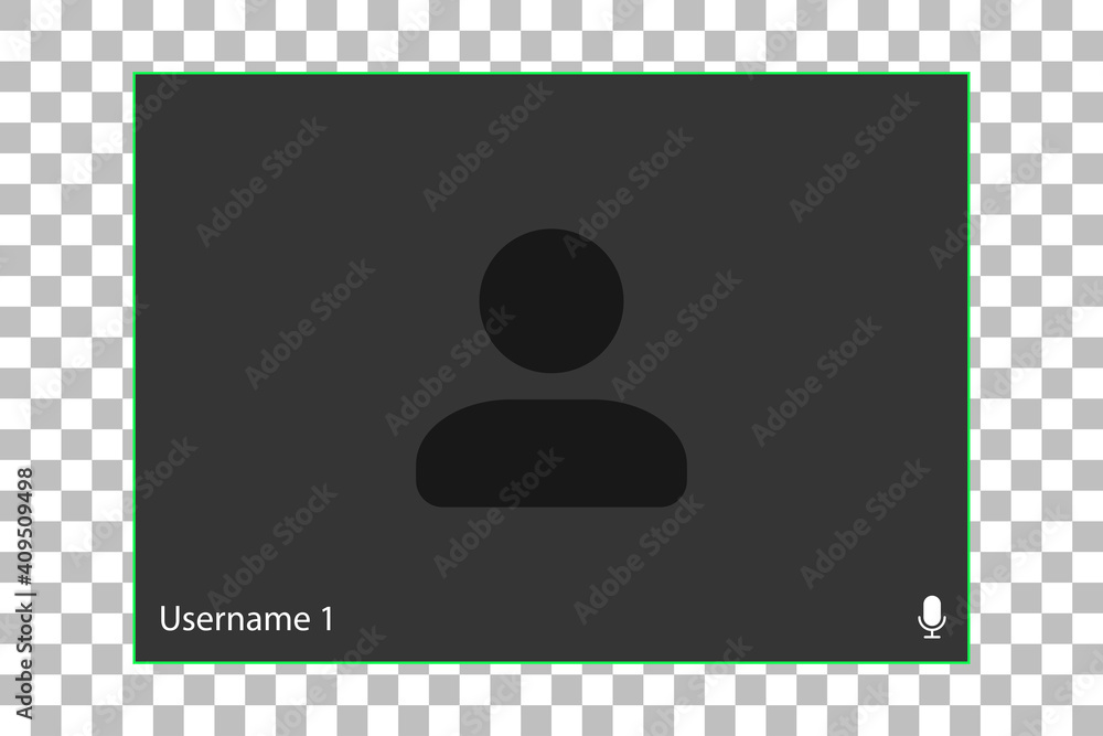 Poster video conferencing user interface. video call screen interface template. application for social comm