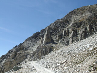 Top of the Sommeiller hill in Italy
