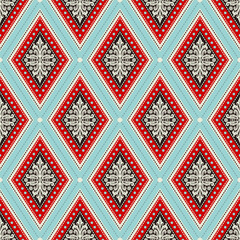 Seamless pattern with rhombus. Can be used on packaging paper, fabric, background for different images, etc.