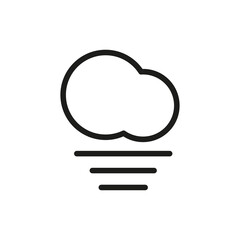Cloud Outline Vector Icon. Related Weather Icon For WebSites And App