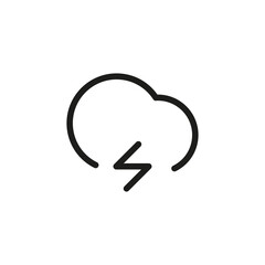 Cloud Outline Vector Icon. Related Weather Icon For WebSites And App