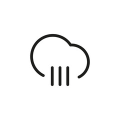 Cloud Outline Vector Icon. Related Weather Icon For WebSites And App