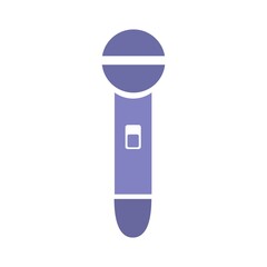 Wireless microphone black vector icon isolated on white background.
