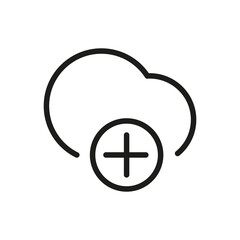 Obraz premium Cloud Service And Network Related Line Icon. Database And Online Storage Vector Illustration