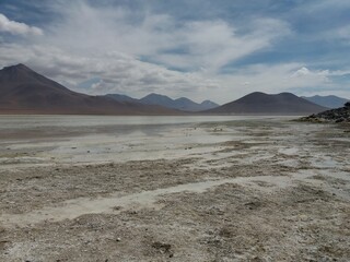 lake and mountains