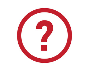 Question Mark icon in circle on white
